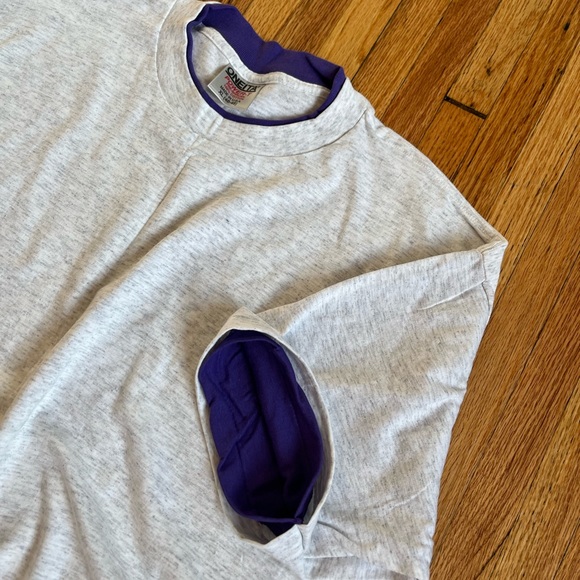 Vintage Oneita Power-T / Blank / Double Layer / 90s / XL / Single Stitch - Picture 2 of 4